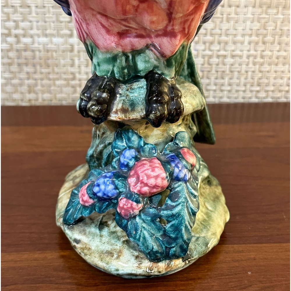 🌟3xHP🌟VTG 1950s Stangl Art Pottery Large Cockatoo Majolica Style Figurine USA - Picture 10 of 17